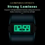 Reloj POEDAGAR Original LED para Hombre, Resistente al Agua, con Calendario Semanal, Alarma, Reloj de Pulsera Deportivo de Acero Inoxidable, Relojes Electrónicos para Hombre 3