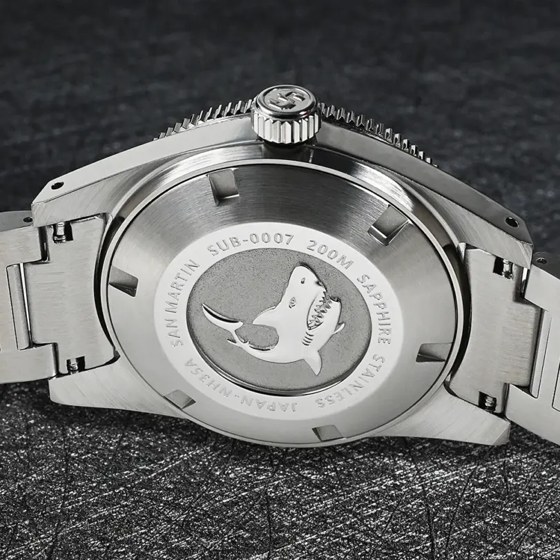 San Martin oficial 41mm 62mas V4 Diver hombres reloj NH35 reloj mecánico automático cristal de zafiro 200m impermeable luminoso SN0007 5