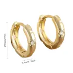 Pendientes de aro de estrella de acero inoxidable para mujeres y niñas, pendientes pavimentados de circón simples Vintage, regalo de joyería de moda para fiesta de uso diario 6