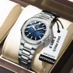 Reloj de pulsera POEDAGAR elegante para mujer, reloj luminoso resistente al agua con calendario para mujer, relojes cuadrados de cuarzo de acero inoxidable para mujer 1