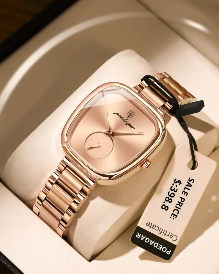 Reloj POEDAGAR elegante de lujo para mujer, Reloj de cuarzo de acero inoxidable resistente al agua para mujer, relojes informales de alta calidad para mujer 2