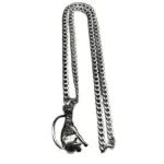 HNSP 316L Acero inoxidable esfinge gato colgante collar de cadena para hombres accesorios de joyería gótica 6