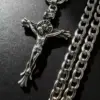 HNSP 316L Acero inoxidable Jesús Cruz colgante collar para hombres joyería accesorios regalos religiosos 1