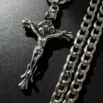 HNSP 316L Acero inoxidable Jesús Cruz colgante collar para hombres joyería accesorios regalos religiosos 1