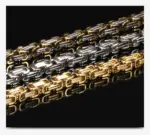 HNSP Pulsera de cadena de motocicleta de acero inoxidable de 8 mm para hombre, estilo urbano, accesorios de joyería para hombre fuerte 5