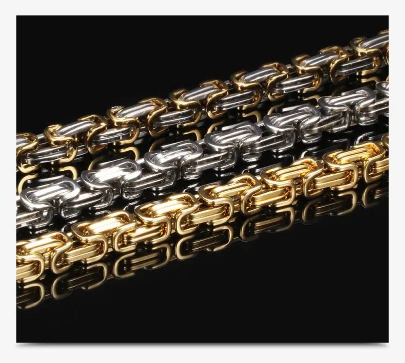 HNSP Pulsera de cadena de motocicleta de acero inoxidable de 8 mm para hombre, estilo urbano, accesorios de joyería para hombre fuerte 5