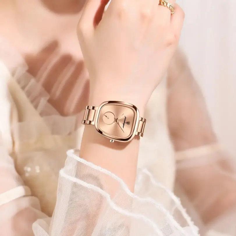 Reloj POEDAGAR elegante de lujo para mujer, Reloj de cuarzo de acero inoxidable resistente al agua para mujer, relojes informales de alta calidad para mujer 5