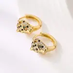 nueva moda Color dorado joyería de boda de acero inoxidable de lujo AAA CZ pendientes de leopardo de circón para regalo elegante de mujer 3