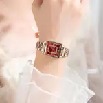 POEDAGAR Reloj elegante de lujo para mujer, Reloj rectangular resistente al agua con fecha para mujer, relojes de cuarzo de acero inoxidable para mujer, Reloj femenino 6