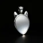 HNSP 316L Acero inoxidable vikingo cabeza de lobo colgante collar para hombres Punk gótico accesorios de joyería 3