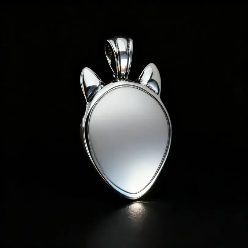 HNSP 316L Acero inoxidable vikingo cabeza de lobo colgante collar para hombres Punk gótico accesorios de joyería 3