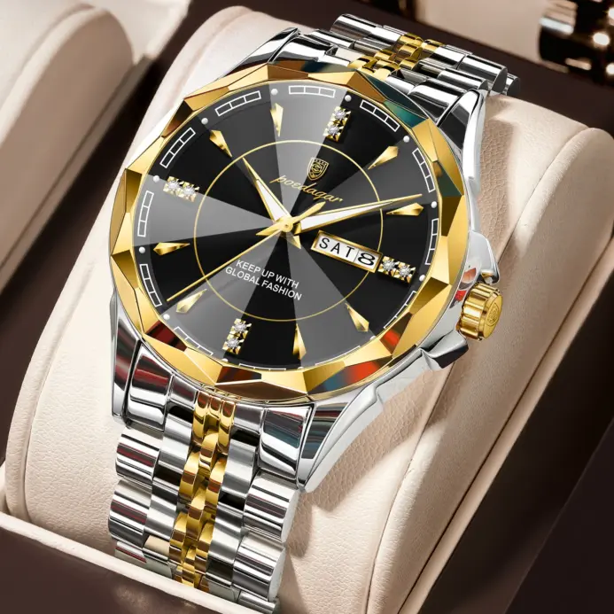 Reloj POEDAGAR Original de Alta Calidad para Hombre, Resistente al Agua, Luminoso, con Fecha y Día de la Semana, Reloj de Lujo para Hombre, Reloj de Cuarzo de Acero Inoxidable 1