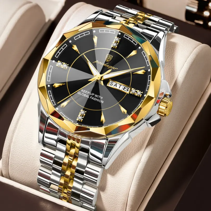 Reloj POEDAGAR Original de Alta Calidad para Hombre, Resistente al Agua, Luminoso, con Fecha y Día de la Semana, Reloj de Lujo para Hombre, Reloj de Cuarzo de Acero Inoxidable 1 Reloj POEDAGAR Original de Alta Calidad para Hombre, Resistente al Agua, Luminoso, con Fecha y Día de la Semana, Reloj de Lujo para Hombre, Reloj de Cuarzo de Acero Inoxidable 1