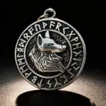 HNSP 316L Acero inoxidable vikingo runa lobo tótem colgante collar para hombres accesorios de joyería 4