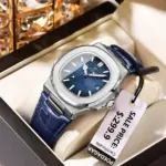 POEDAGAR-reloj cuadrado de lujo para hombre, pulsera de cuarzo resistente al agua con fecha, luminoso, de cuero de alta calidad + caja 1
