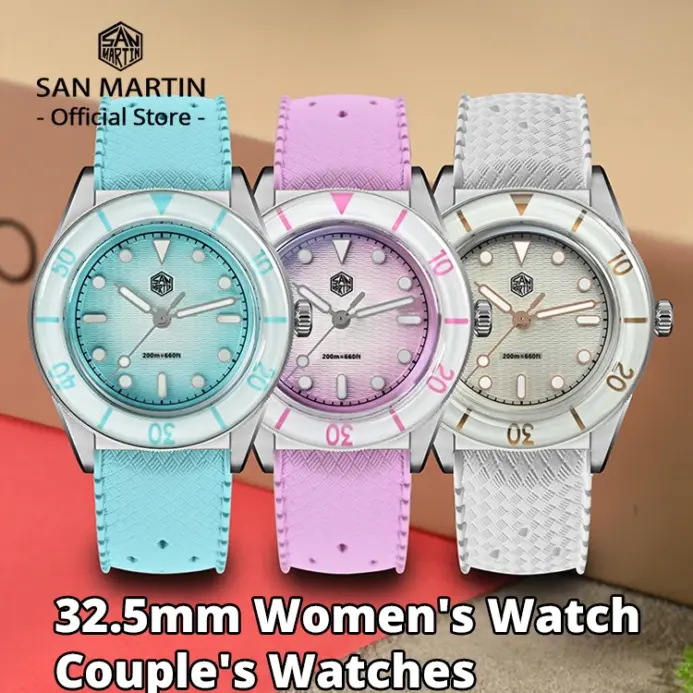 San Martin oficial 39mm Guilloche MOP Dial Miyota 90S5 reloj deportivo bisel de zafiro mecánico automático 20 ATM luminoso SN0151 2