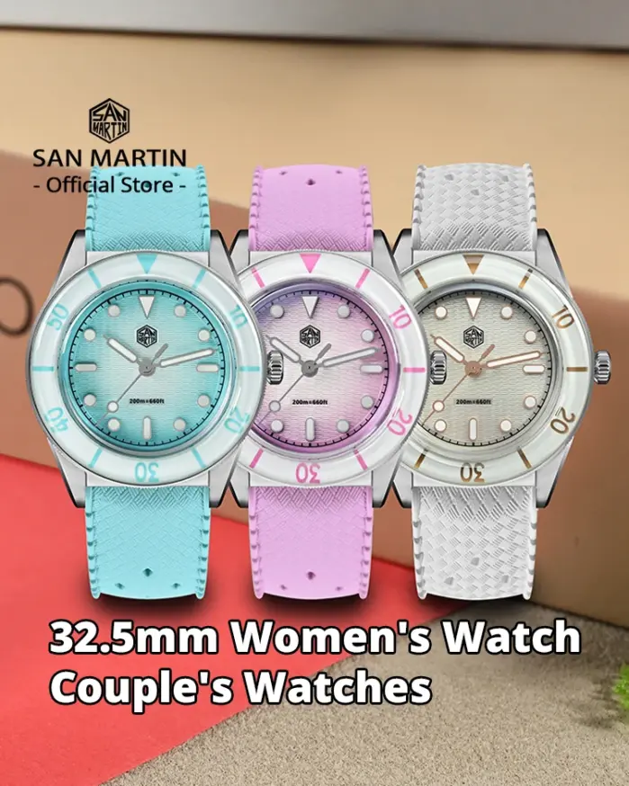 San Martin oficial 39mm Guilloche MOP Dial Miyota 90S5 reloj deportivo bisel de zafiro mecánico automático 20 ATM luminoso SN0151 2