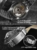 Reloj de buceo para hombre con revestimiento endurecedor San Martin 1200HV, esfera luminosa completa, bloques luminosos ST2130, reloj mecánico automático SN0012 5 Reloj de buceo para hombre con revestimiento endurecedor San Martin 1200HV, esfera luminosa completa, bloques luminosos ST2130, reloj mecánico automático SN0012 5
