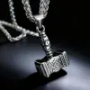 Collar con colgante de martillo de Thor, mitología nórdica, Mjolnir, runa de Odín, de acero inoxidable 316L, para hombre, regalo, accesorios de joyería vikinga. 1