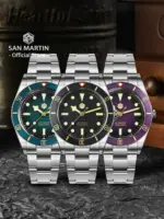 Reloj de Buceo San Martin Nuevo y Mejorado de 37 mm BB54 Vintage para Hombre, ST2130 Automático Mecánico, Zafiro Luminoso, Resistente al Agua 200 m SN0138 2
