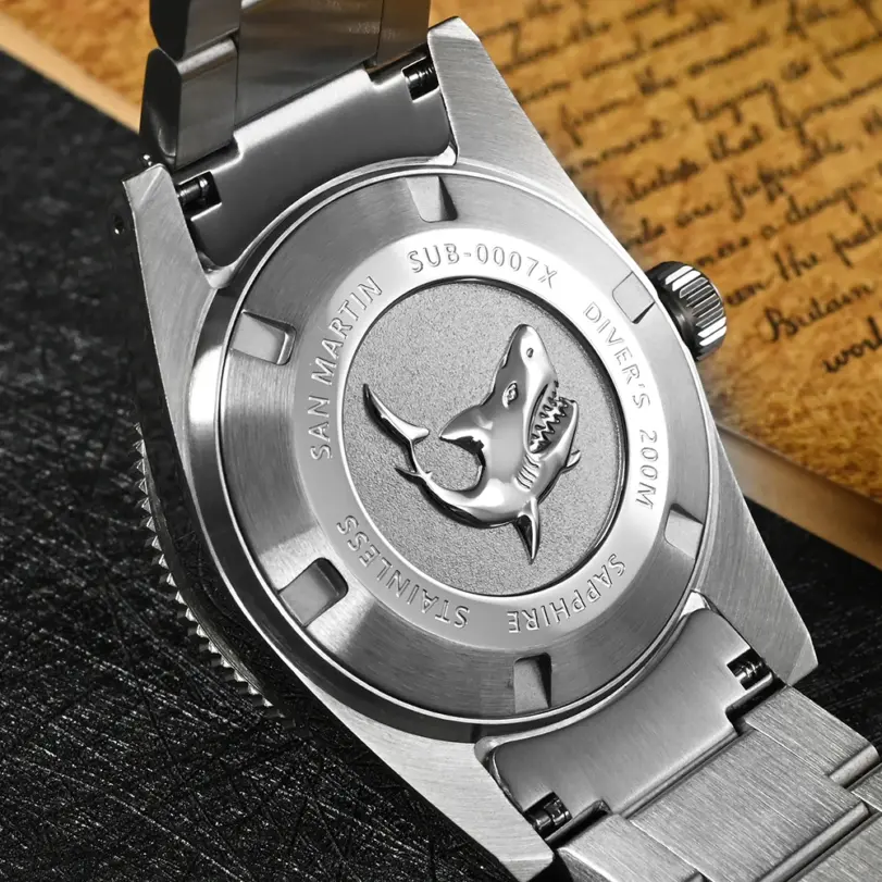 San Martin-Reloj de buceo mecánico automático para hombre, cronógrafo clásico de lujo de 37mm, zafiro, PT5000, SW200, fecha, 20Bar, luminoso, 62mas, nuevo 5