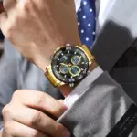 Reloj POEDAGAR Original para hombre, resistente al agua, LED luminoso, fecha, semana, alarma, cronógrafo, reloj para hombre, pantalla de doble horario, relojes de cuarzo para hombre 6