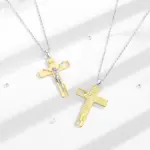 collar con crucifijo de Plata de Ley 925, cruz de Jesús, colgante de oro de 18K, amuleto cristiano, joyería creativa, regalo para hombres y mujeres 3