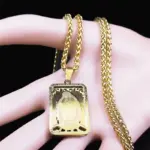 HNSP Collar con Colgante Cuadrado de la Virgen de Guadalupe en Acero Inoxidable, Joyería Religiosa Católica 3