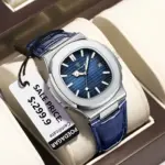 Reloj de pulsera POEDAGAR de lujo para hombre, relojes de cuero con fecha luminosa resistente al agua para hombre, reloj cuadrado deportivo para hombre, relojes casuales de cuarzo para hombre 1