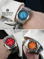 Reloj San Martin 36/39/42mm SN0144 JianZhan Gada Miyota 9015 Diseño Original Estilo Chino para Hombre, Reloj Mecánico Automático 4