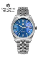 San Martin 39mm MOP Dial deporte Gada reloj de lujo vestido hombres Miyota 90S5 reloj de pulsera mecánico automático impermeable 100m SN0144 1