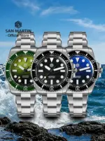 Reloj de Buceo San Martin 2026 para Hombre, 38 mm, Esfera con Textura de Onda, Miyota 90S5, Reloj de Pulsera Mecánico Automático de Lujo, Resistente al Agua 200 m, SN0126 2