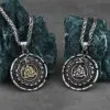 HNSP-collar de cadena con colgante de runas de dragón vikingo para hombre, accesorios de joyería de acero inoxidable 316L 1
