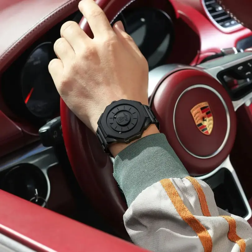 Reloj casual original POEDAGAR para hombre, resistente al agua, de lujo, moderno, de acero inoxidable, reloj de pulsera de cuarzo deportivo + caja. 5