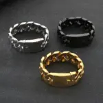 Pulsera KALEN de Acero Inoxidable 316L de 24 mm para Hombre, Color Dorado Brillante, Cadena Cubana Especializada, Joyería, Accesorios Personalizados 5
