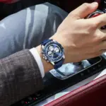 Reloj POEDAGAR Original de lujo para hombre, Reloj luminoso resistente al agua con cronógrafo y fecha para hombre, relojes de cuarzo de cuero para hombre 6
