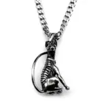 HNSP 316L Acero inoxidable esfinge gato colgante collar de cadena para hombres accesorios de joyería gótica 5