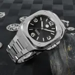San Martin 40mm reloj deportivo clásico de lujo caja cuadrada distintiva reloj de acero inoxidable para hombres mecánico automático 10 Bar SN0074 5