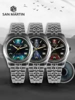 San Martin nuevo reloj Gada de 39mm estilo chino diseño Original Sunburst JianZhan Miyota 90S5 vestido de hombre mecánico automático SN0144 2