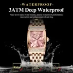 Reloj elegante POEDAGAR para mujer, de acero inoxidable, cuarzo, resistente al agua, reloj de alta calidad para damas, reloj casual para mujer. 3