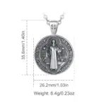 collar de plata de ley 925 con amuleto de Cruz Vintage, colgante religioso, regalo de joyería exquisito para hombres y mujeres 2