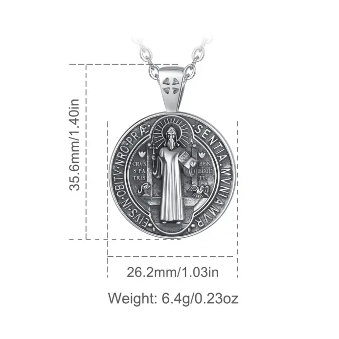 collar de plata de ley 925 con amuleto de Cruz Vintage, colgante religioso, regalo de joyería exquisito para hombres y mujeres 2