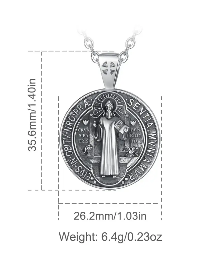 collar de plata de ley 925 con amuleto de Cruz Vintage, colgante religioso, regalo de joyería exquisito para hombres y mujeres 2
