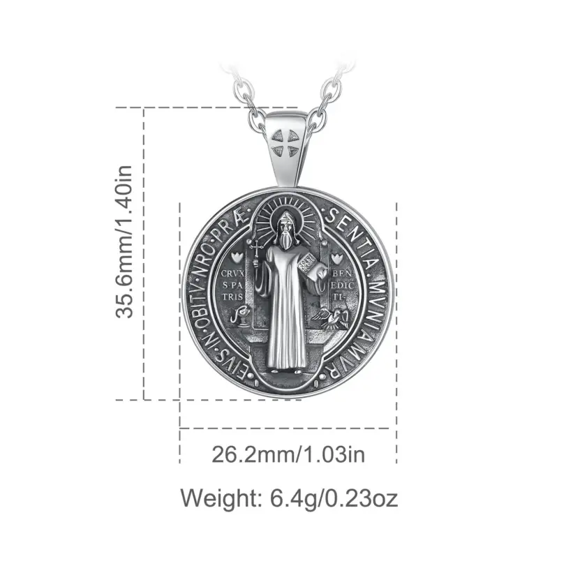 collar de plata de ley 925 con amuleto de Cruz Vintage, colgante religioso, regalo de joyería exquisito para hombres y mujeres 2