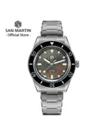 San Martin oficial 39mm Guilloche MOP Dial Miyota 90S5 reloj deportivo bisel de zafiro mecánico automático 20 ATM luminoso SN0151 1