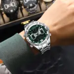 Reloj POEDAGAR LED de lujo para hombre, reloj deportivo con pantalla de doble horario, reloj de pulsera Digital luminoso con fecha semanal para hombre, relojes electrónicos de cuarzo para hombre 6