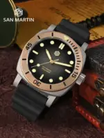 Reloj de buceo San Martin de 42mm Retro de titanio NH35 relojes mecánicos automáticos para hombres bisel de bronce zafiro luminoso resistente al agua 200m 3 Reloj de buceo San Martin de 42mm Retro de titanio NH35 relojes mecánicos automáticos para hombres bisel de bronce zafiro luminoso resistente al agua 200m 3