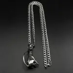 HNSP 316L Acero inoxidable esfinge gato colgante collar de cadena para hombres accesorios de joyería gótica 4