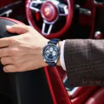 Reloj POEDAGAR Original de lujo para hombre, Reloj luminoso resistente al agua con cronógrafo y fecha para hombre, relojes de cuarzo de cuero para hombre 5