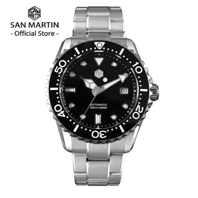 Nuevo Reloj de Buceo de Lujo para Hombre San Martin de 40-44 mm, Clásico, de Alta Calidad, NH35 YN55, Mecánico Automático, Zafiro BGW-X1, 20 Bares, SN0009 1